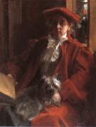 Emma Zorn and Mouche the Dog, Anders Zorn
